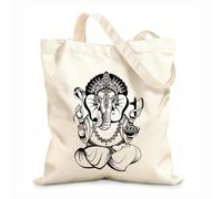 AILOONG Bolsa de lona Ganesha Elefante Hinduismo Dios Hindú Tela de 12 oz de grosor Sustituye a la mochila escolar 31x36cm Mediano