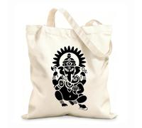 AILOONG Bolsa de lona Ganesha Hindú Sánscrito Om India Dios Hinduismo Tela de 12 oz de grosor Sustituye a la mochila escolar 31x36cm Mediano