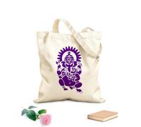 AILOONG Bolsa de lona Ganesha Hindú Sánscrito Om India Dios Hinduismo Tela de 340g/m² de grosor Sustituye a la mochila escolar