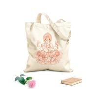 AILOONG Bolsa de lona Ganesha Loto Hinduismo Dios Hindú India Tela de 340g/m² de grosor Sustituye a la mochila escolar