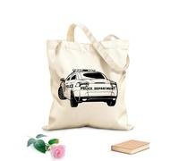 AILOONG Bolsa de lona Garaje del Departamento de Coches de Policía, Habitación de Niños Tela de 12 oz de grosor Sustituye a la mochila escolar 25x30cm Pequeño