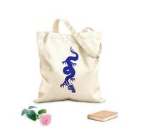 AILOONG Bolsa de lona Garras de dragón Cuerno Mitología Animal Fantasía Monstruo Tela de 340g/m² de grosor Sustituye a la mochila escolar