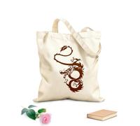 AILOONG Bolsa de lona Garras de dragón oriental, cuernos, cola y cuerpo Tela de 340g/m² de grosor Sustituye a la mochila escolar