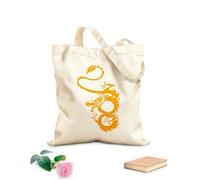 AILOONG Bolsa de lona Garras de dragón oriental, cuernos, cola y cuerpo Tela de 340g/m² de grosor Sustituye a la mochila escolar