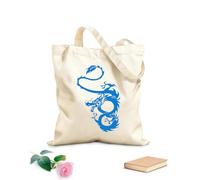 AILOONG Bolsa de lona Garras de dragón oriental, cuernos, cola y cuerpo Tela de 340g/m² de grosor Sustituye a la mochila escolar