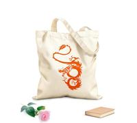 AILOONG Bolsa de lona Garras de dragón oriental, cuernos, cola y cuerpo Tela de 340g/m² de grosor Sustituye a la mochila escolar