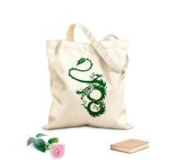 AILOONG Bolsa de lona Garras de dragón oriental, cuernos, cola y cuerpo Tela de 340g/m² de grosor Sustituye a la mochila escolar