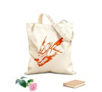 AILOONG Bolsa de lona Hombre lobo Cicatriz de lobo Bestia de fantasía Depredador Tela de 340g/m² de grosor Sustituye a la mochila escolar