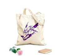 AILOONG Bolsa de lona Hombre lobo Cicatriz de lobo Bestia de fantasía Depredador Tela de 340g/m² de grosor Sustituye a la mochila escolar