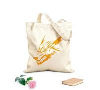 AILOONG Bolsa de lona Hombre lobo Cicatriz de lobo Bestia de fantasía Depredador Tela de 340g/m² de grosor Sustituye a la mochila escolar