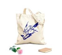 AILOONG Bolsa de lona Hombre lobo Cicatriz de lobo Bestia de fantasía Depredador Tela de 340g/m² de grosor Sustituye a la mochila escolar