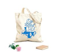 AILOONG Bolsa de lona Ilustración del País de las Maravillas de Alicia y el Gato de Cheshire Tela de 340g/m² de grosor Sustituye a la mochila escolar