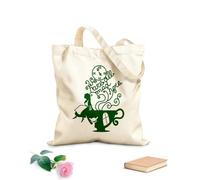 AILOONG Bolsa de lona Ilustración del País de las Maravillas de Alicia y el Gato de Cheshire Tela de 340g/m² de grosor Sustituye a la mochila escolar