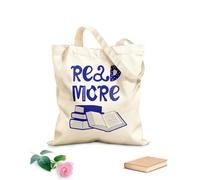 AILOONG Bolsa de lona Leer más Libros Biblioteca Escolar Rincón de Lectura Tela de 340g/m² de grosor Sustituye a la mochila escolar