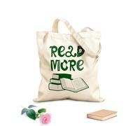 AILOONG Bolsa de lona Leer más Libros Biblioteca Escolar Rincón de Lectura Tela de 340g/m² de grosor Sustituye a la mochila escolar