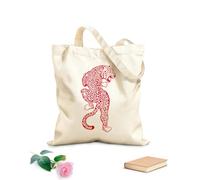AILOONG Bolsa de lona Leopardo Jaguar Animal salvaje Gran felino Depredador Tela de 340g/m² de grosor Bolsa para dibujar