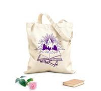 AILOONG Bolsa de lona Librería Abierta Lectura de Cuentos Biblioteca Ratón de Biblioteca Tela de 340g/m² de grosor Sustituye a la mochila escolar