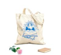 AILOONG Bolsa de lona Librería Abierta Lectura de Cuentos Biblioteca Ratón de Biblioteca Tela de 340g/m² de grosor Sustituye a la mochila escolar