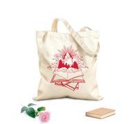 AILOONG Bolsa de lona Librería Abierta Lectura de Cuentos Biblioteca Ratón de Biblioteca Tela de 340g/m² de grosor Sustituye a la mochila escolar