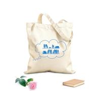AILOONG Bolsa de lona Libros Biblioteca Librería Ratón de biblioteca Leyendo cuentos Tela de 340g/m² de grosor Bolsa para dibujar