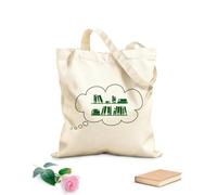 AILOONG Bolsa de lona Libros Biblioteca Librería Ratón de biblioteca Leyendo cuentos Tela de 340g/m² de grosor Bolsa para dibujar