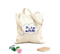 AILOONG Bolsa de lona Libros Biblioteca Librería Ratón de biblioteca Leyendo cuentos Tela de 340g/m² de grosor Bolsa para dibujar