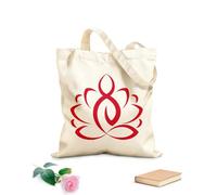 AILOONG Bolsa de lona Meditación de yoga del loto Budismo Vivir Tela de 340g/m² de grosor Sustituye a la mochila escolar