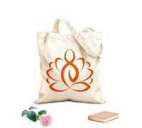 AILOONG Bolsa de lona Meditación de yoga del loto Budismo Vivir Tela de 340g/m² de grosor Sustituye a la mochila escolar