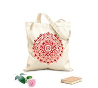 AILOONG Bolsa de lona Meditación del hinduismo con mandalas Tela de 340g/m² de grosor Sustituye a la mochila escolar
