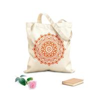 AILOONG Bolsa de lona Meditación del hinduismo con mandalas Tela de 340g/m² de grosor Sustituye a la mochila escolar
