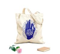 AILOONG Bolsa de lona Meditación Just Breathe, equilibrio de manos, yoga zen Tela de 340g/m² de grosor Sustituye a la mochila escolar