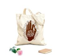AILOONG Bolsa de lona Meditación Just Breathe, equilibrio de manos, yoga zen Tela de 340g/m² de grosor Sustituye a la mochila escolar