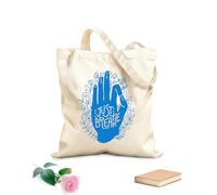 AILOONG Bolsa de lona Meditación Just Breathe, equilibrio de manos, yoga zen Tela de 340g/m² de grosor Sustituye a la mochila escolar