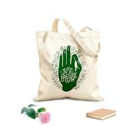 AILOONG Bolsa de lona Meditación Just Breathe, equilibrio de manos, yoga zen Tela de 340g/m² de grosor Sustituye a la mochila escolar