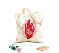 AILOONG Bolsa de lona Meditación Just Breathe, equilibrio de manos, yoga zen Tela de 340g/m² de grosor Sustituye a la mochila escolar