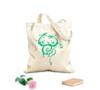 AILOONG Bolsa de lona Mitología fantástica de dragones asiáticos voladores Tela de 340g/m² de grosor Sustituye a la mochila escolar