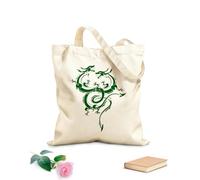 AILOONG Bolsa de lona Mitología fantástica de dragones asiáticos voladores Tela de 340g/m² de grosor Sustituye a la mochila escolar