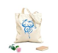 AILOONG Bolsa de lona Mitología fantástica de dragones asiáticos voladores Tela de 340g/m² de grosor Sustituye a la mochila escolar
