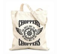 AILOONG Bolsa de lona Motocicleta Fuego Bicicleta Chopper Motociclista Alas Rueda Tela de 12 oz de grosor Bolsa para dibujar 25x30cm Pequeño