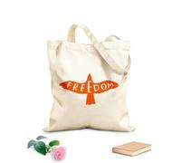 AILOONG Bolsa de lona Palabra de inscripción de libertad de pájaro animal Tela de 340g/m² de grosor Bolsa para dibujar