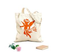 AILOONG Bolsa de lona para vino Ángel Cupido, un bebé Cupido sosteniendo una flor. Tela de 340g/m² de grosor Combina con la ropa