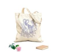 AILOONG Bolsa de lona para vino Ángel en el jardín del amor dibujado a mano Tela de 340g/m² de grosor Combina con la ropa