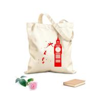 AILOONG Bolsa de lona para vino Caricatura del Big Ben de Londres Tela de 340g/m² de grosor Combina con la ropa