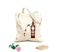 AILOONG Bolsa de lona para vino Caricatura del Big Ben de Londres Tela de 340g/m² de grosor Combina con la ropa