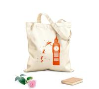 AILOONG Bolsa de lona para vino Caricatura del Big Ben de Londres Tela de 340g/m² de grosor Combina con la ropa