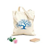 AILOONG Bolsa de lona para vino Diseño de logotipo de árbol vibrante abstracto, logotipo de árbol raíz, icono del árbol de la vida en decoración de pared, arte de pared Tela de 340g/m² de grosor