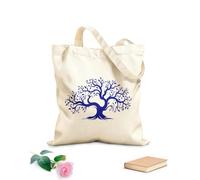 AILOONG Bolsa de lona para vino Diseño de logotipo de árbol vibrante abstracto, logotipo de árbol raíz, icono del árbol de la vida en decoración de pared, arte de pared Tela de 340g/m² de grosor