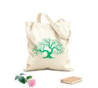 AILOONG Bolsa de lona para vino Diseño de logotipo de árbol vibrante abstracto, logotipo de árbol raíz, icono del árbol de la vida en decoración de pared, arte de pared Tela de 340g/m² de grosor