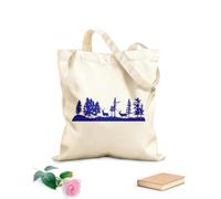 AILOONG Bolsa de lona para vino Escena de vida silvestre Ciervos y aves Animales Niños Tela de 340g/m² de grosor Combina con la ropa