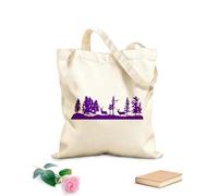 AILOONG Bolsa de lona para vino Escena de vida silvestre Ciervos y aves Animales Niños Tela de 340g/m² de grosor Combina con la ropa